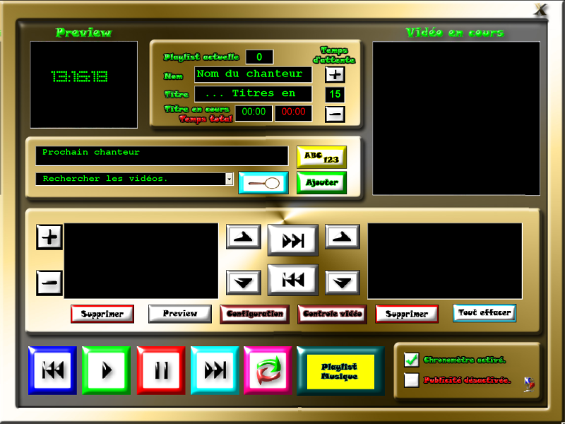 interface du logiciel karaoké professionnel karaplayer